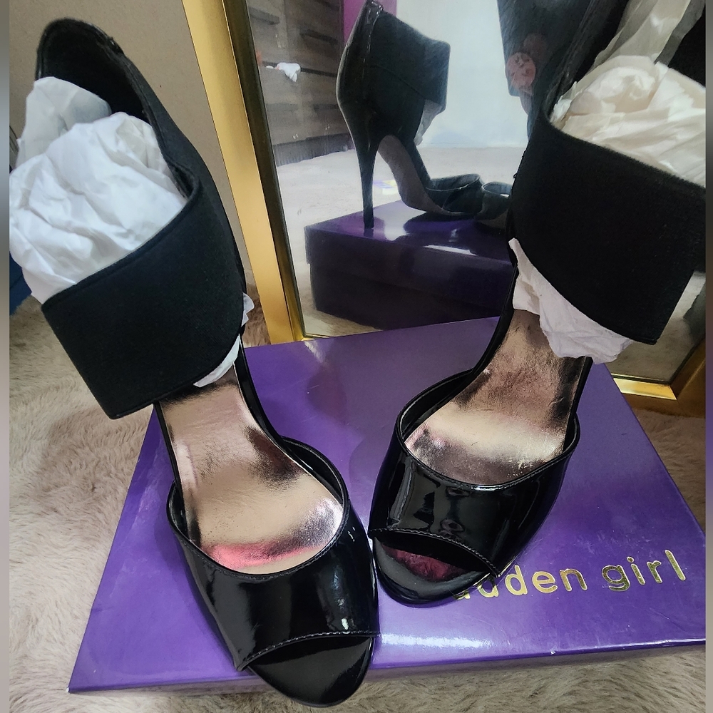 Madden Girl Dilliann BLK Patent High Heels